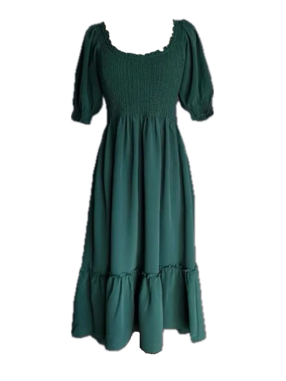 Hill House Louisa Midi Nap Dress in Botanical Green